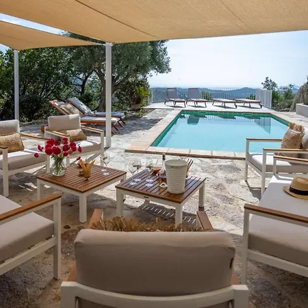 Mimosa, Climatisee Avec Piscine Et Vue Pour 10 Personnes A La Londe-les-Maures